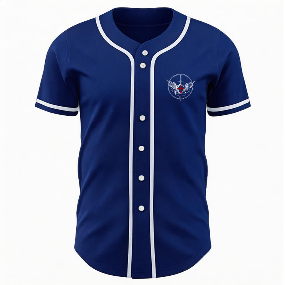Christianartworkshop St. Michael Archangel Defend Us Unisex Baseballtrikot - image 21
