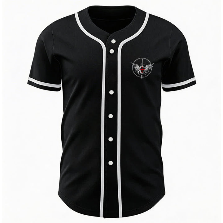 Christianartworkshop St. Michael Archangel Defend Us Unisex Baseball Jersey - image 9