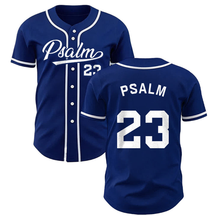 Christianartworkshop Retro Sport Style Psalm 23 Unisex Baseball Jersey - Marineblau - 5XL - image 0