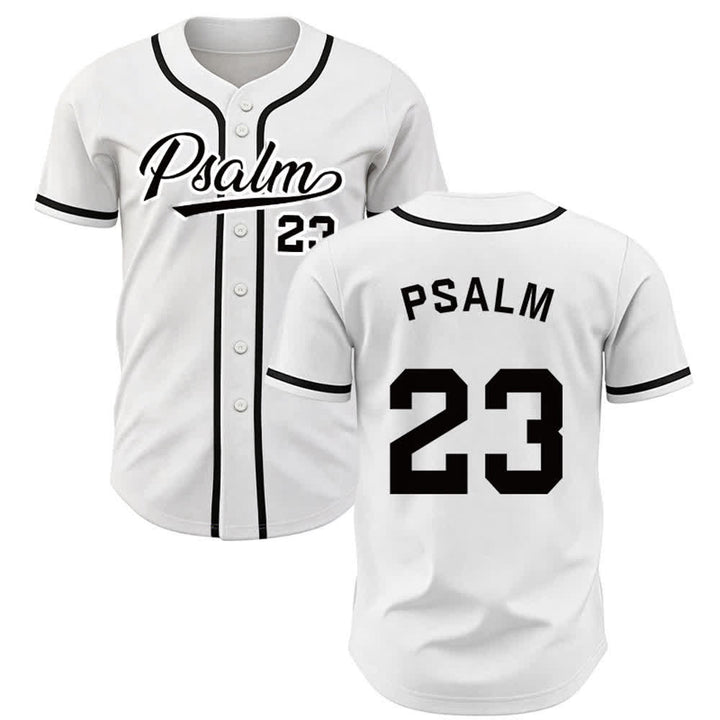 Christianartworkshop Retro Sport Style Psalm 23 Unisex Baseball Jersey - Weiß - 5XL - image 7