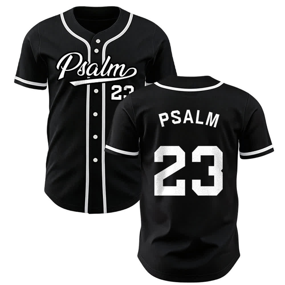 Christianartworkshop Retro Sport Style Psalm 23 Unisex Baseball Jersey - Schwarz - 5XL - image 10