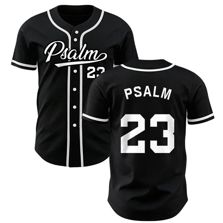 Christianartworkshop Retro Sport Style Psalm 23 Unisex Baseball Jersey - Schwarz - 5XL - image 10