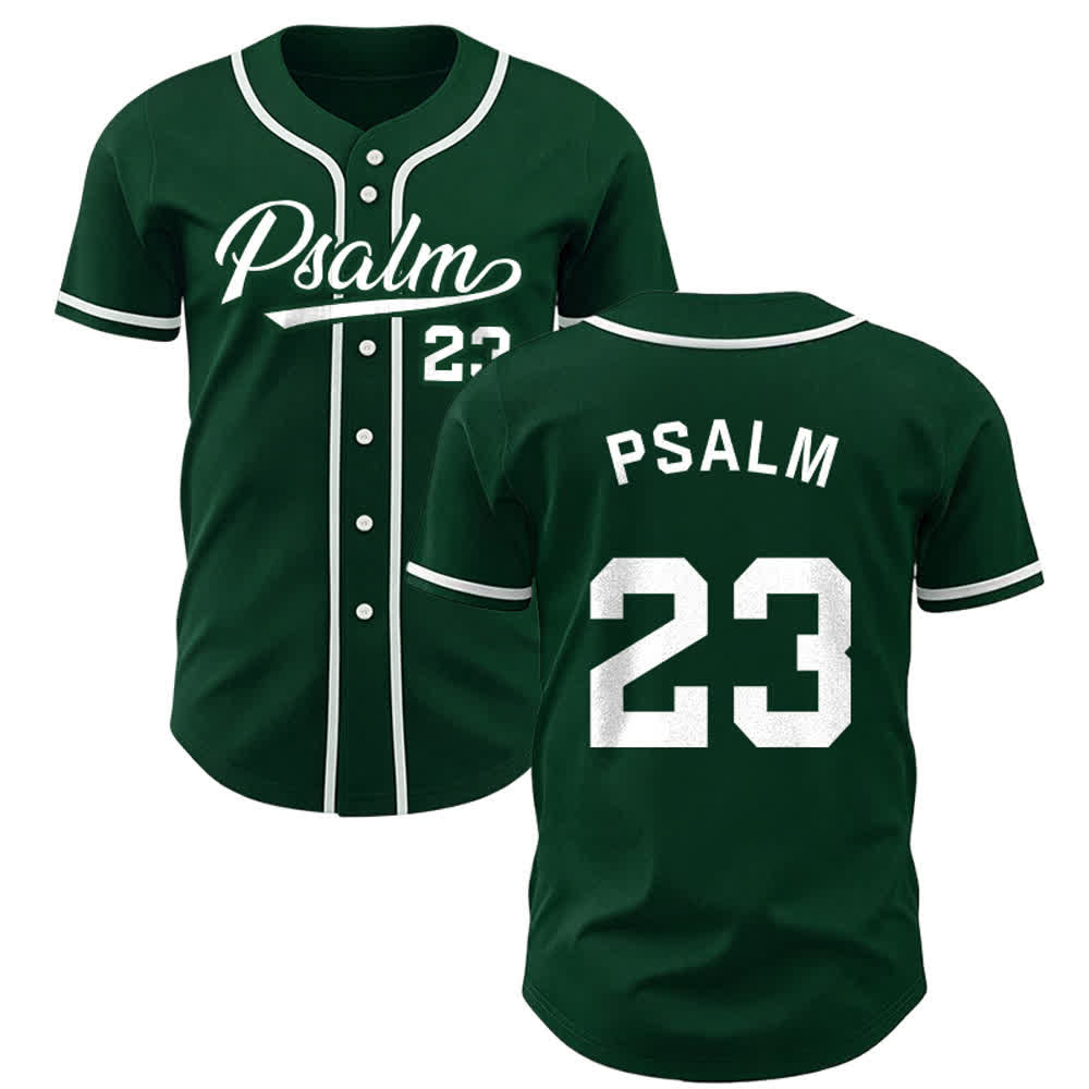 Christianartworkshop Retro Sport Style Psalm 23 Unisex Baseball Jersey - Grün - 5XL - image 22