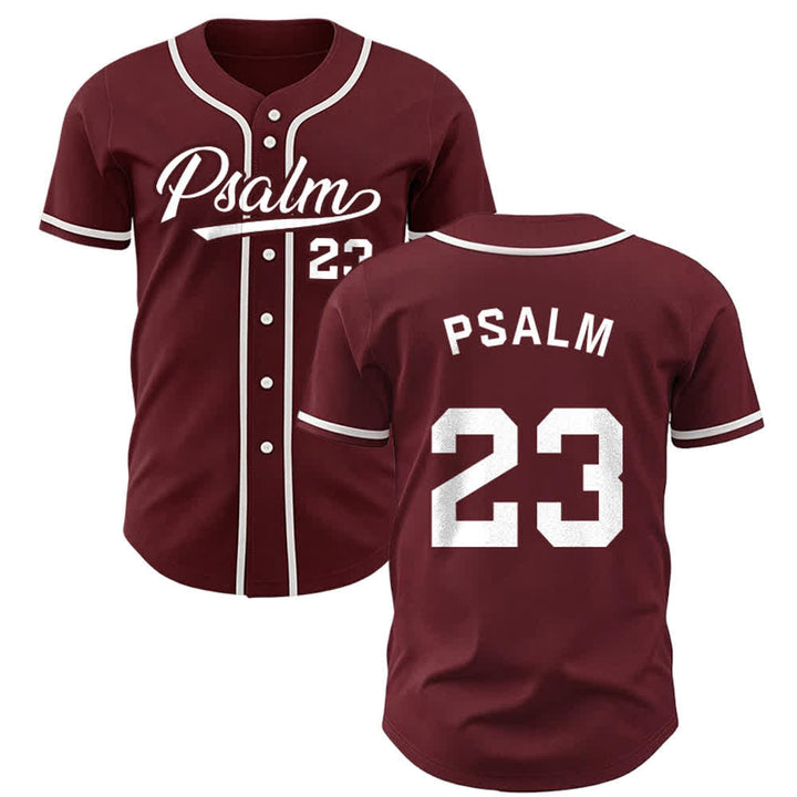 Christianartworkshop Retro Sport Style Psalm 23 Unisex Baseball Jersey - Wein - 5XL - image 16