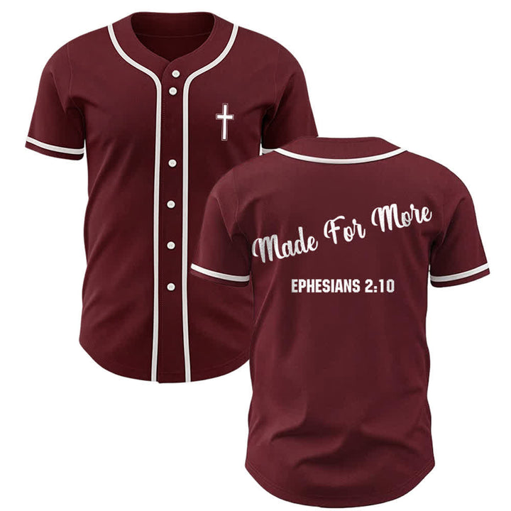 Christianartworkshop Made For More Ephesians 2:10 Unisex Baseball Jersey - Wein - 5XL - image 0