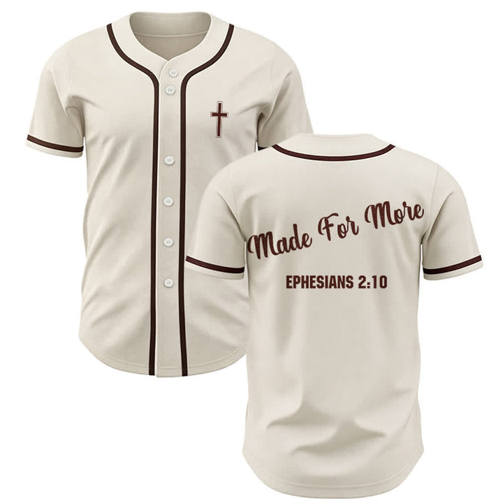 Christianartworkshop Made For More Ephesians 2:10 Unisex Baseball Jersey - Aprikose - 5XL - image 25