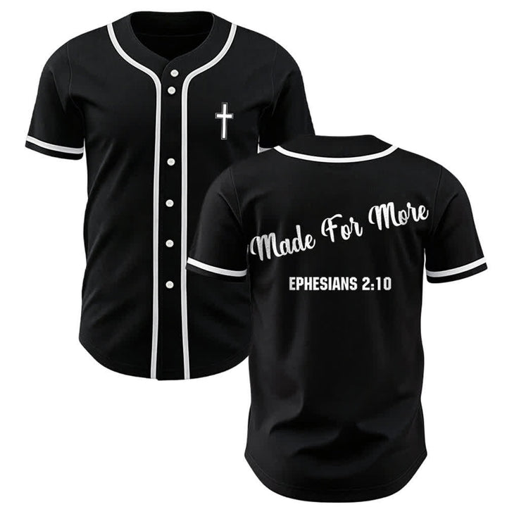Christianartworkshop Made For More Ephesians 2:10 Unisex Baseball Jersey - Schwarz - 5XL - image 10