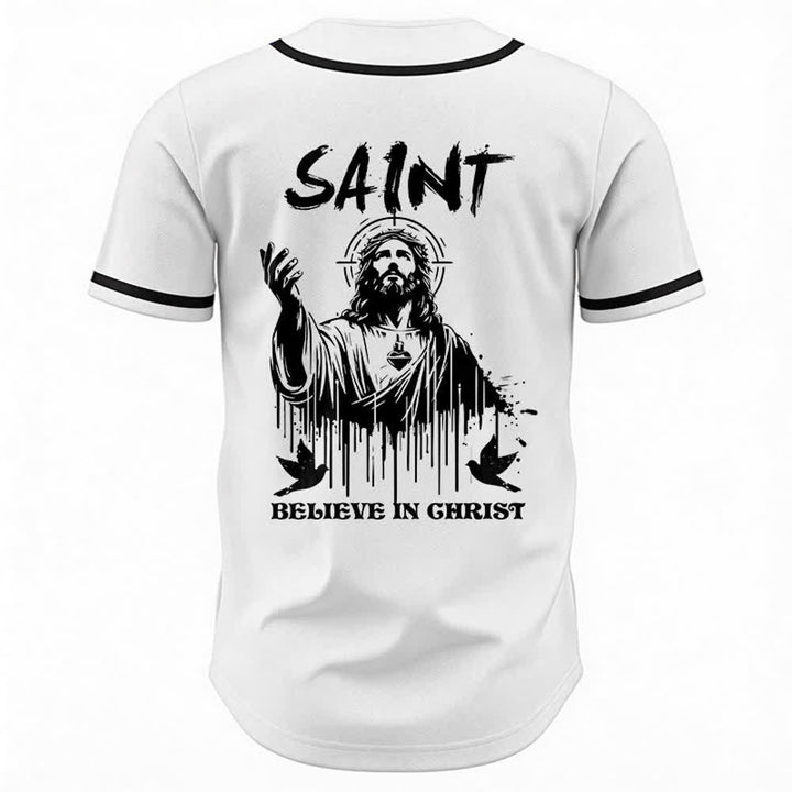 Christianartworkshop Saint Believe In Christ Unisex Baseballtrikot - image 6