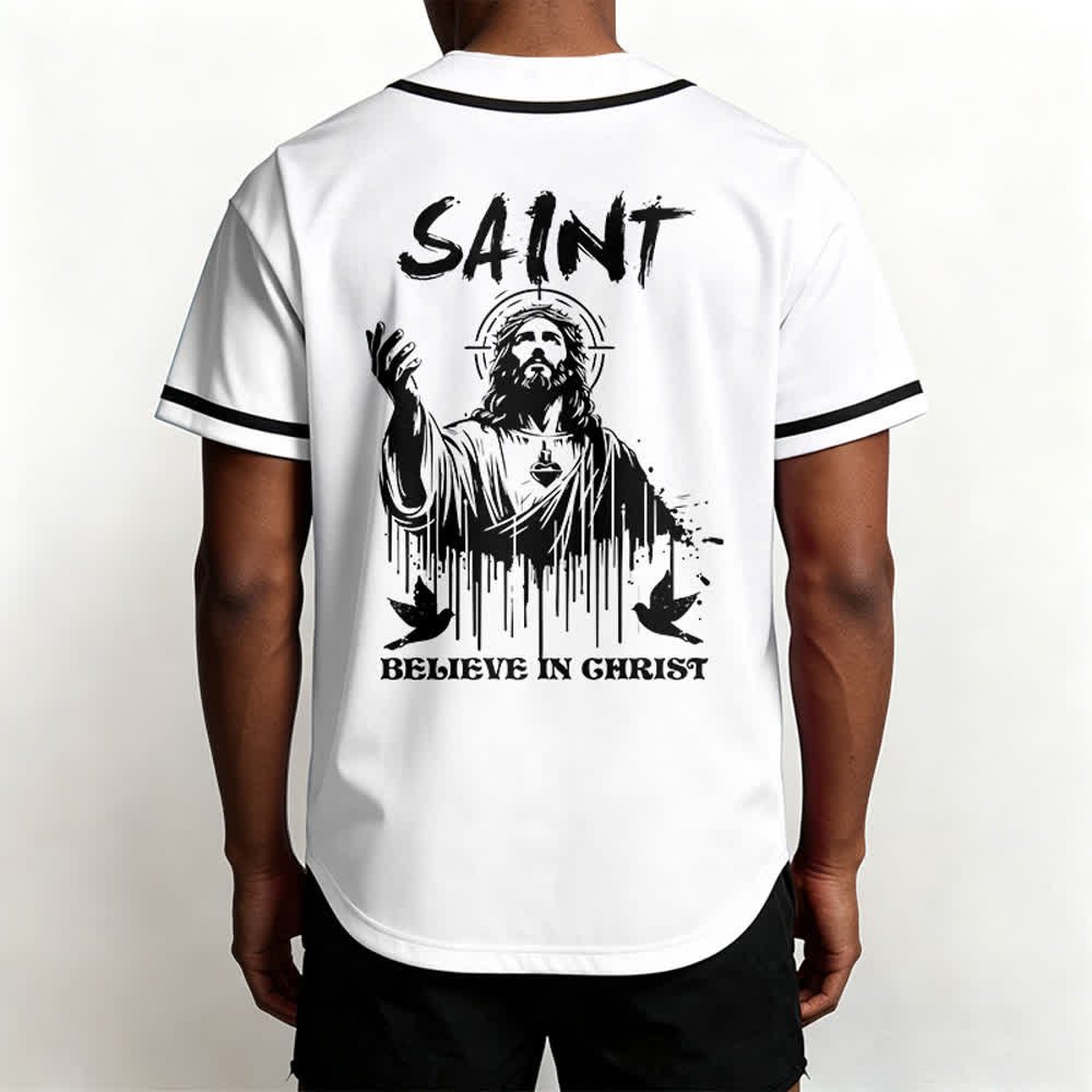 Christianartworkshop Saint Believe In Christ Unisex Baseballtrikot - image 1