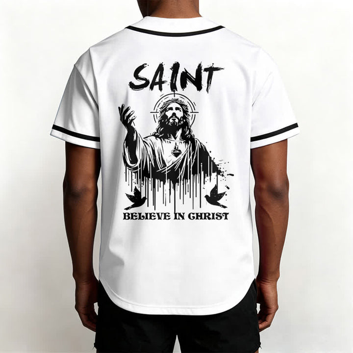 Christianartworkshop Saint Believe In Christ Unisex Baseballtrikot - image 1