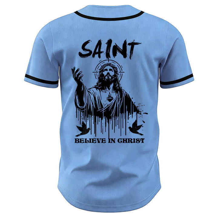 Christianartworkshop Saint Believe In Christ Unisex Baseballtrikot - image 17