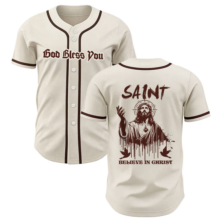 Christianartworkshop Saint Believe In Christ Unisex Baseball Jersey - Aprikose - 5XL - image 25