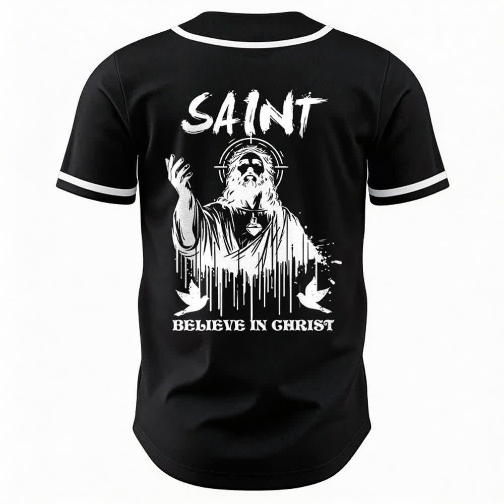 Christianartworkshop Saint Believe In Christ Unisex Baseballtrikot - image 8