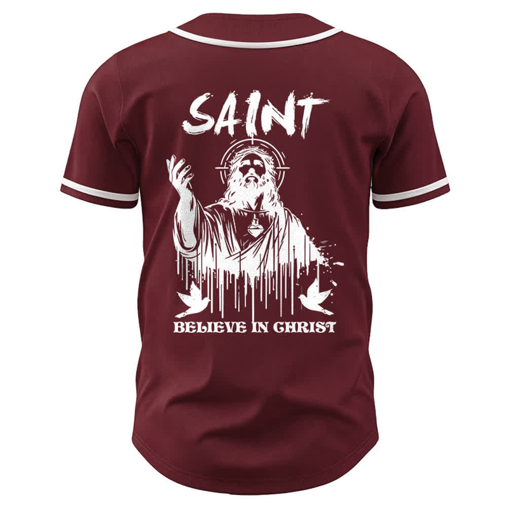 Christianartworkshop Saint Believe In Christ Unisex Baseballtrikot - image 14