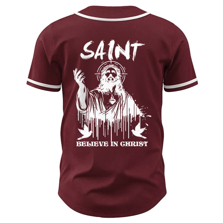 Christianartworkshop Saint Believe In Christ Unisex Baseballtrikot - image 14