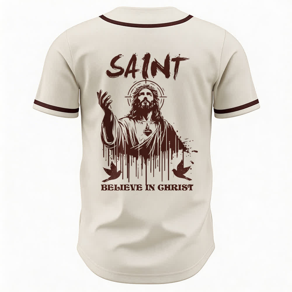 Christianartworkshop Saint Believe In Christ Unisex Baseballtrikot - image 26