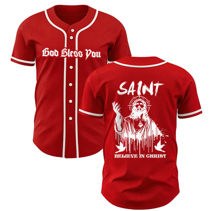 Christianartworkshop Saint Believe In Christ Unisex Baseballtrikot - Rot - 5XL - image 10