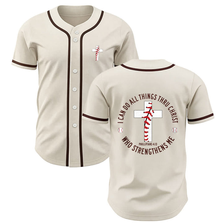 Christianartworkshop Philipper 4,13 Ich kann alles tun Unisex-Baseballtrikot - Aprikose - 5XL - image 0