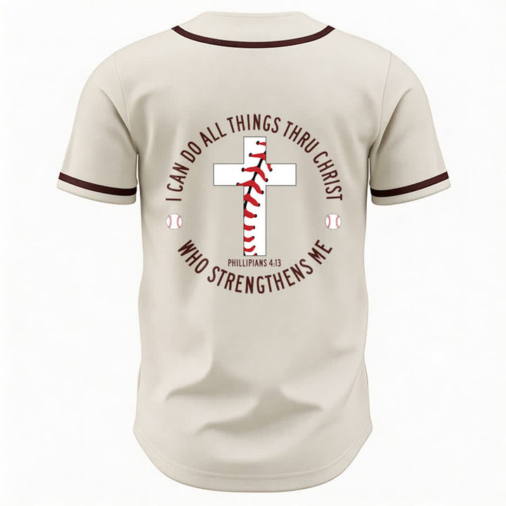 Christianartworkshop Philipper 4:13 Ich kann alles tun Unisex Baseballtrikot - image 5