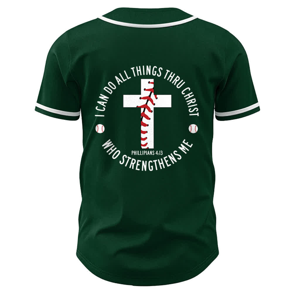 Christianartworkshop Philipper 4,13 Ich kann alles tun Unisex-Baseballtrikot - image 26