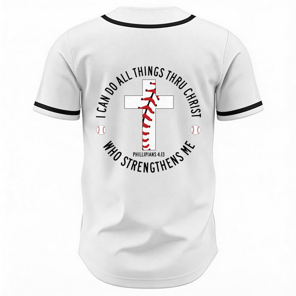 Christianartworkshop Philipper 4,13 Ich kann alles tun Unisex-Baseballtrikot - image 8