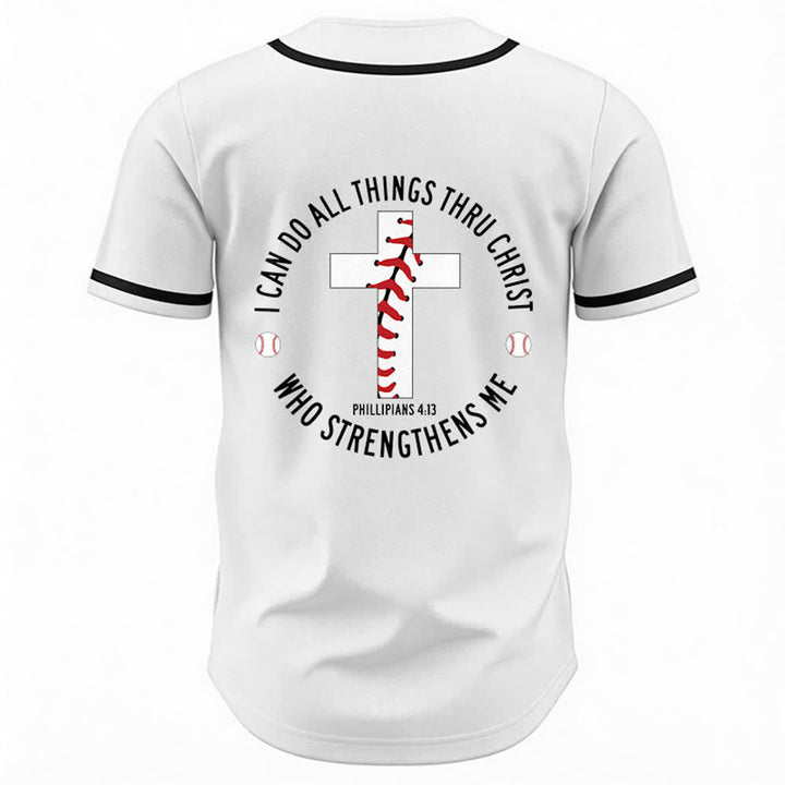 Christianartworkshop Philipper 4,13 Ich kann alles tun Unisex-Baseballtrikot - image 8