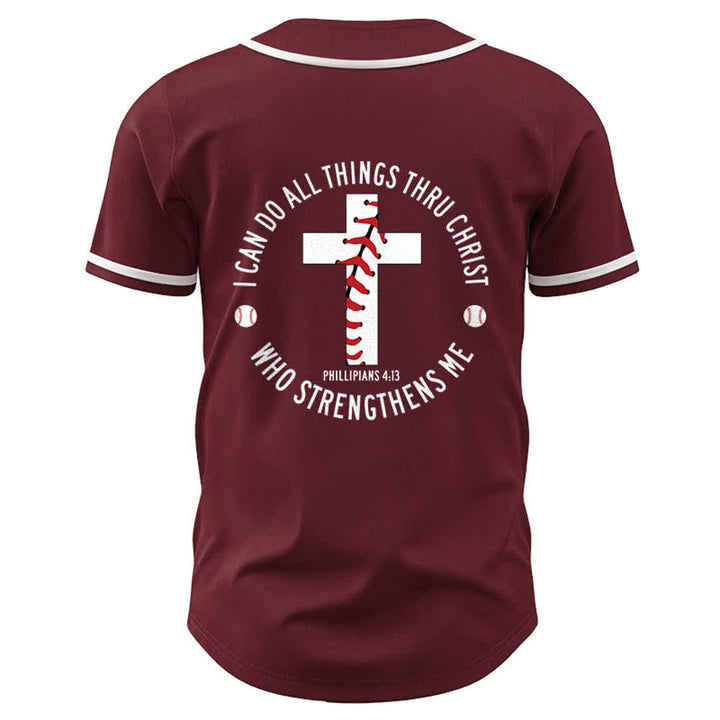 Christianartworkshop Philipper 4,13 Ich kann alles tun Unisex-Baseballtrikot - image 17