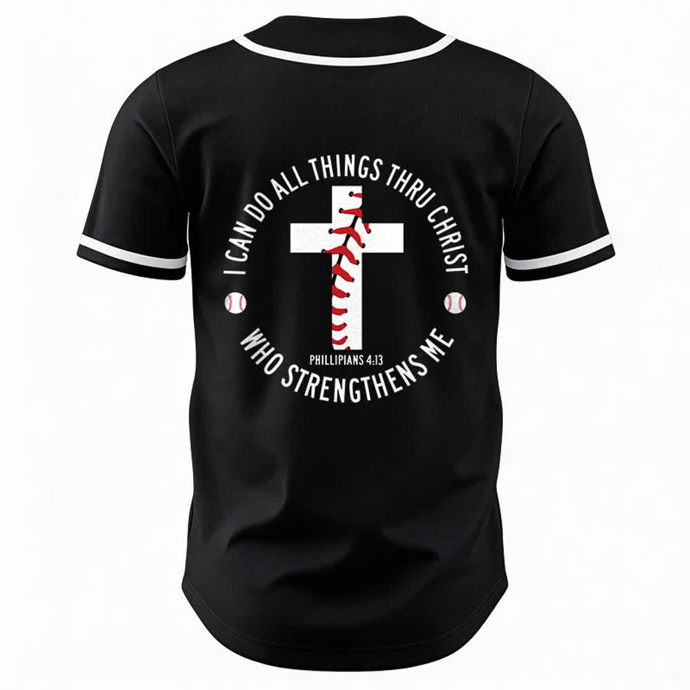 Christianartworkshop Philipper 4,13 Ich kann alles tun Unisex-Baseballtrikot - image 11