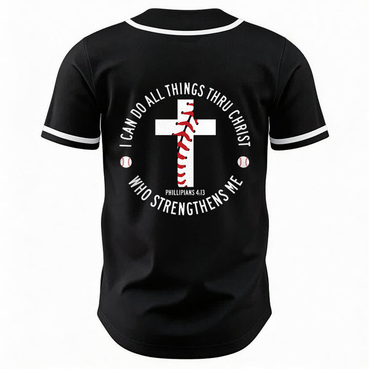 Christianartworkshop Philipper 4,13 Ich kann alles tun Unisex-Baseballtrikot - image 11