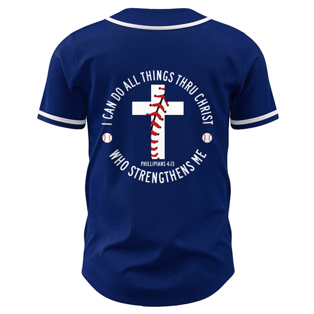 Christianartworkshop Philipper 4,13 Ich kann alles tun Unisex-Baseballtrikot - image 23