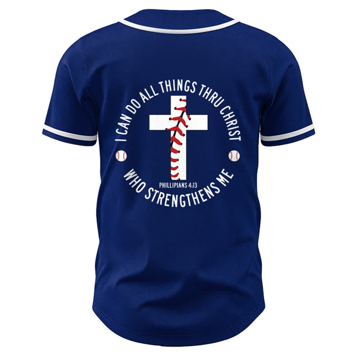 Christianartworkshop Philipper 4,13 Ich kann alles tun Unisex-Baseballtrikot - image 23