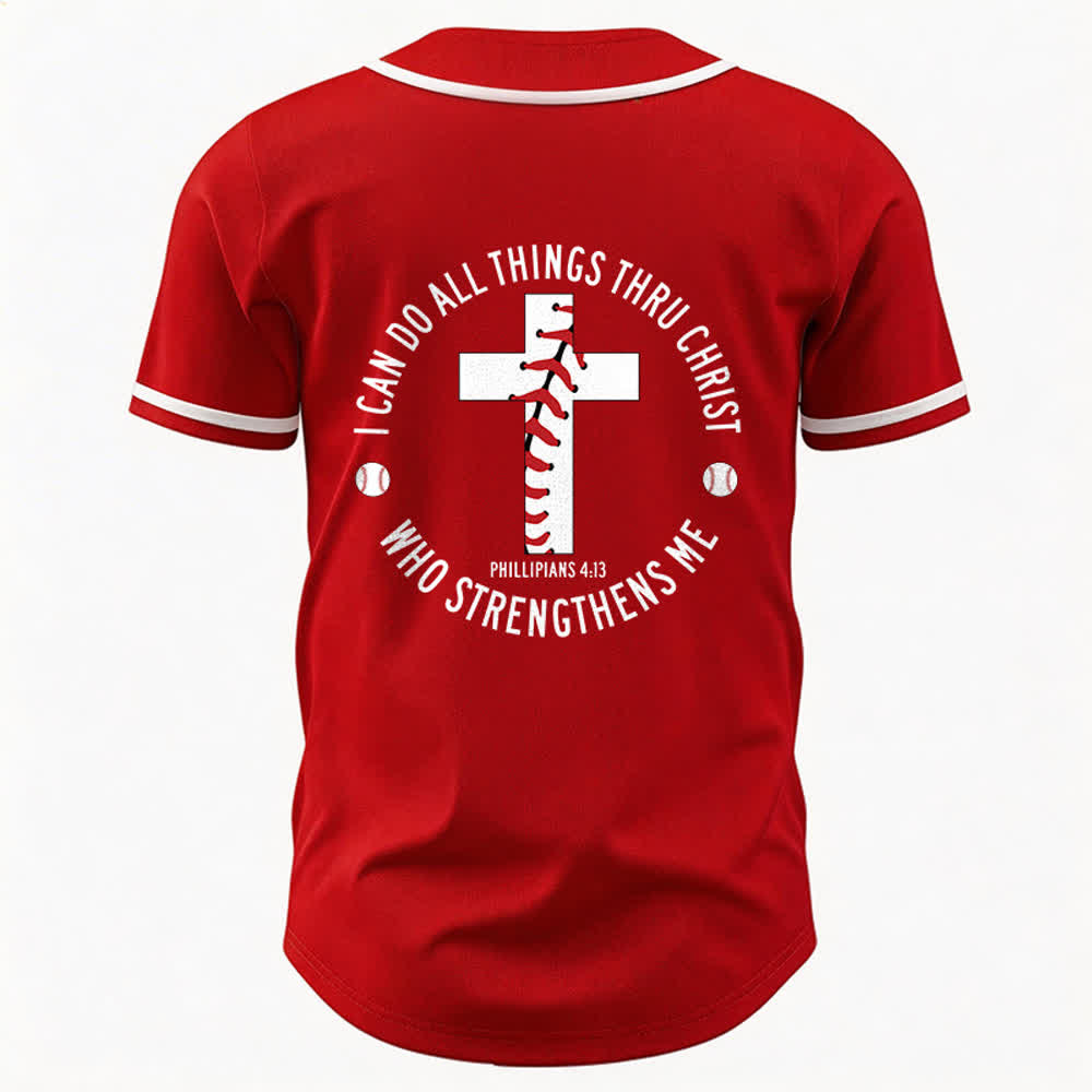 Christianartworkshop Philipper 4,13 Ich kann alles tun Unisex-Baseballtrikot - image 14