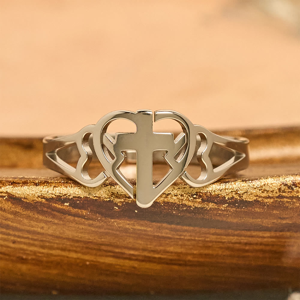 Christianartworkshop Zeitloser Herzkreuz-Ring, verstellbar: Ein Geschenk der Gnade und göttlichen Fürsprache - image 8
