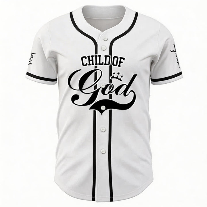 Christianartworkshop Kind Gottes Personalisiertes Namens- und Nummern-Unisex-Baseballtrikot - image 6