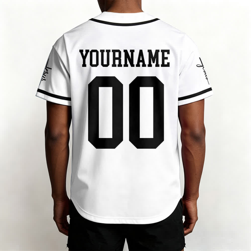 Christianartworkshop Kind Gottes Personalisiertes Namens- und Nummern-Unisex-Baseballtrikot - image 3