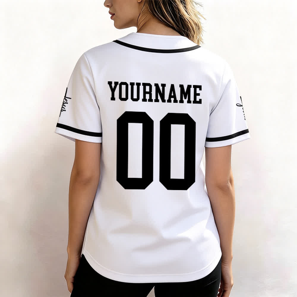 Christianartworkshop Kind Gottes Personalisiertes Namens- und Nummern-Unisex-Baseballtrikot - image 5