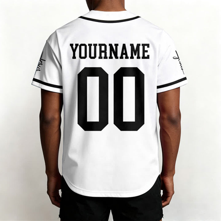 Christianartworkshop Kind Gottes Personalisiertes Namens- und Nummern-Unisex-Baseballtrikot - image 3