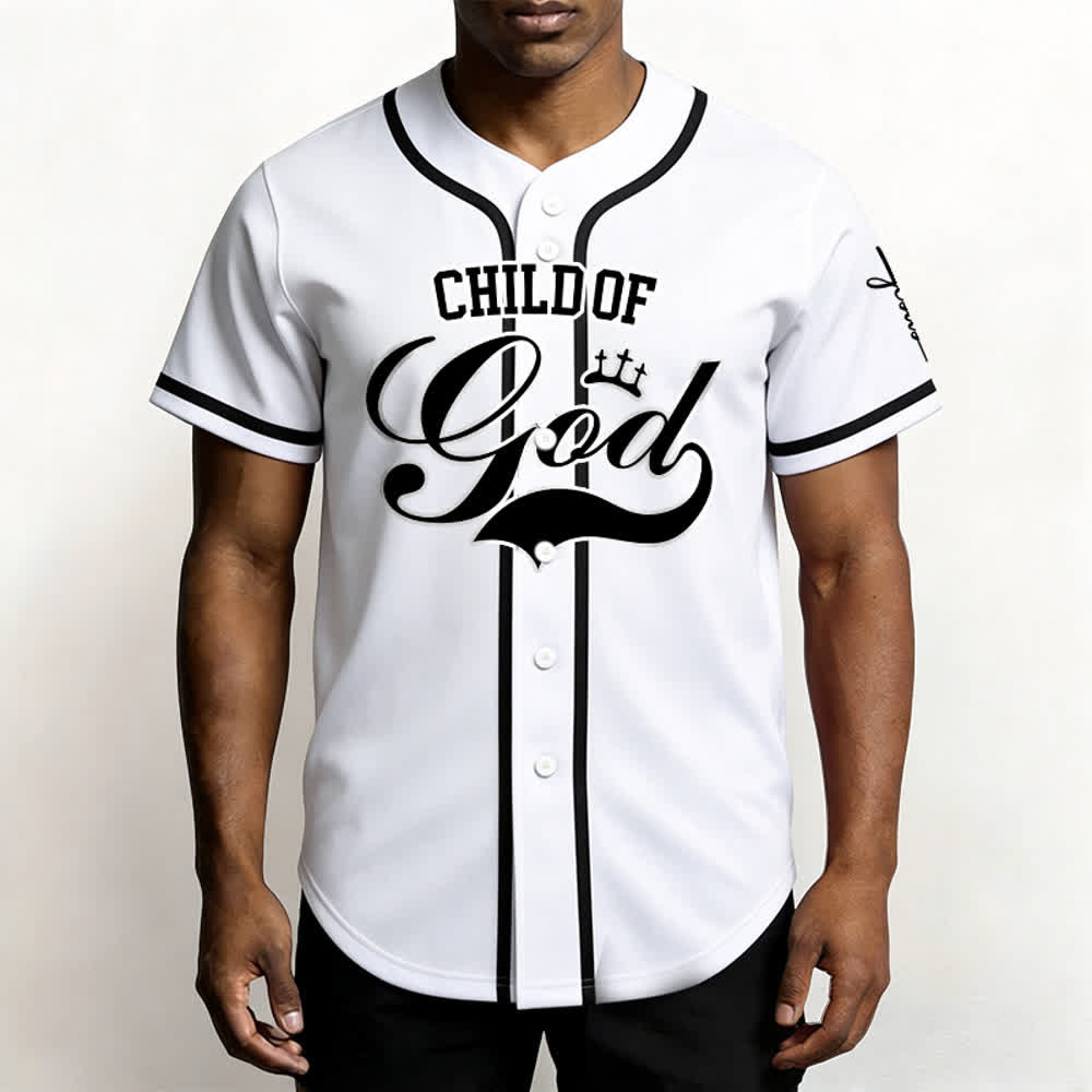 Christianartworkshop Kind Gottes Personalisiertes Namens- und Nummern-Unisex-Baseballtrikot - image 2