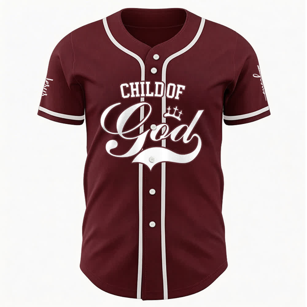 Christianartworkshop Kind Gottes Personalisiertes Namens- und Nummern-Unisex-Baseballtrikot - image 15