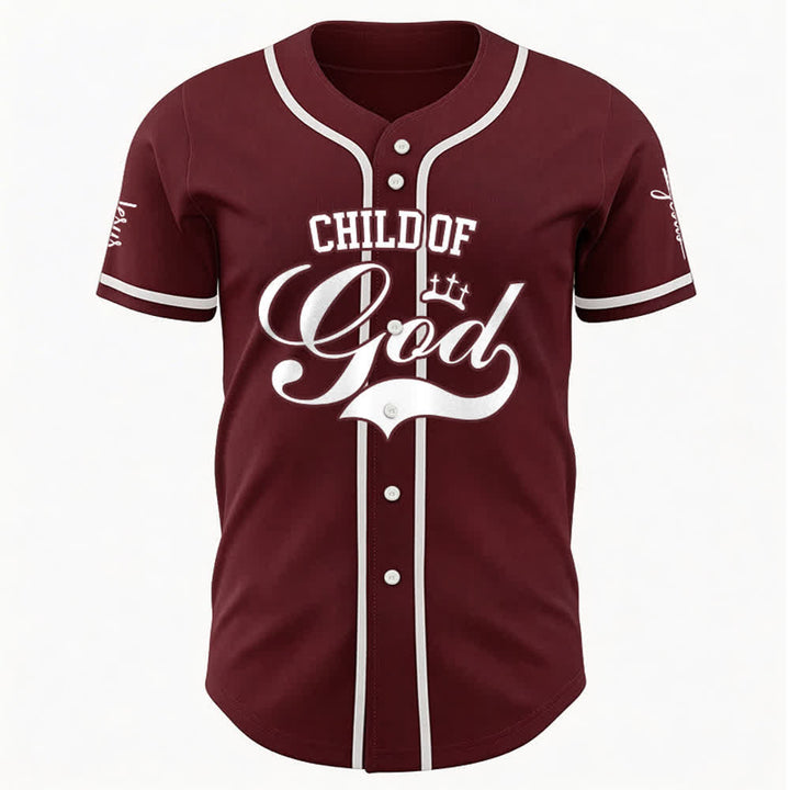 Christianartworkshop Kind Gottes Personalisiertes Namens- und Nummern-Unisex-Baseballtrikot - image 15