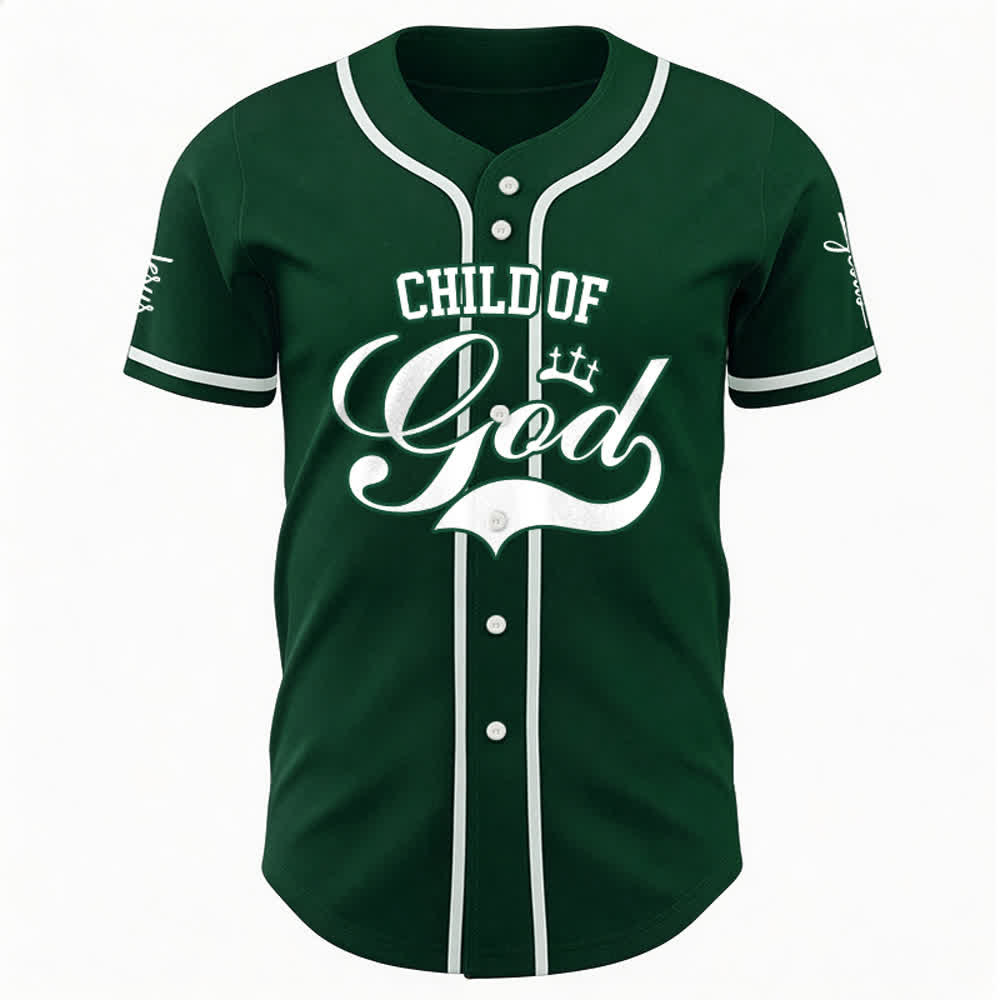 Christianartworkshop Kind Gottes Personalisiertes Namens- und Nummern-Unisex-Baseballtrikot - image 24
