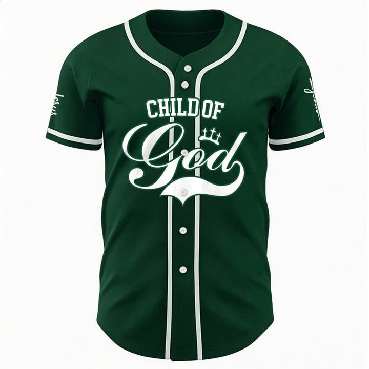 Christianartworkshop Kind Gottes Personalisiertes Namens- und Nummern-Unisex-Baseballtrikot - image 24