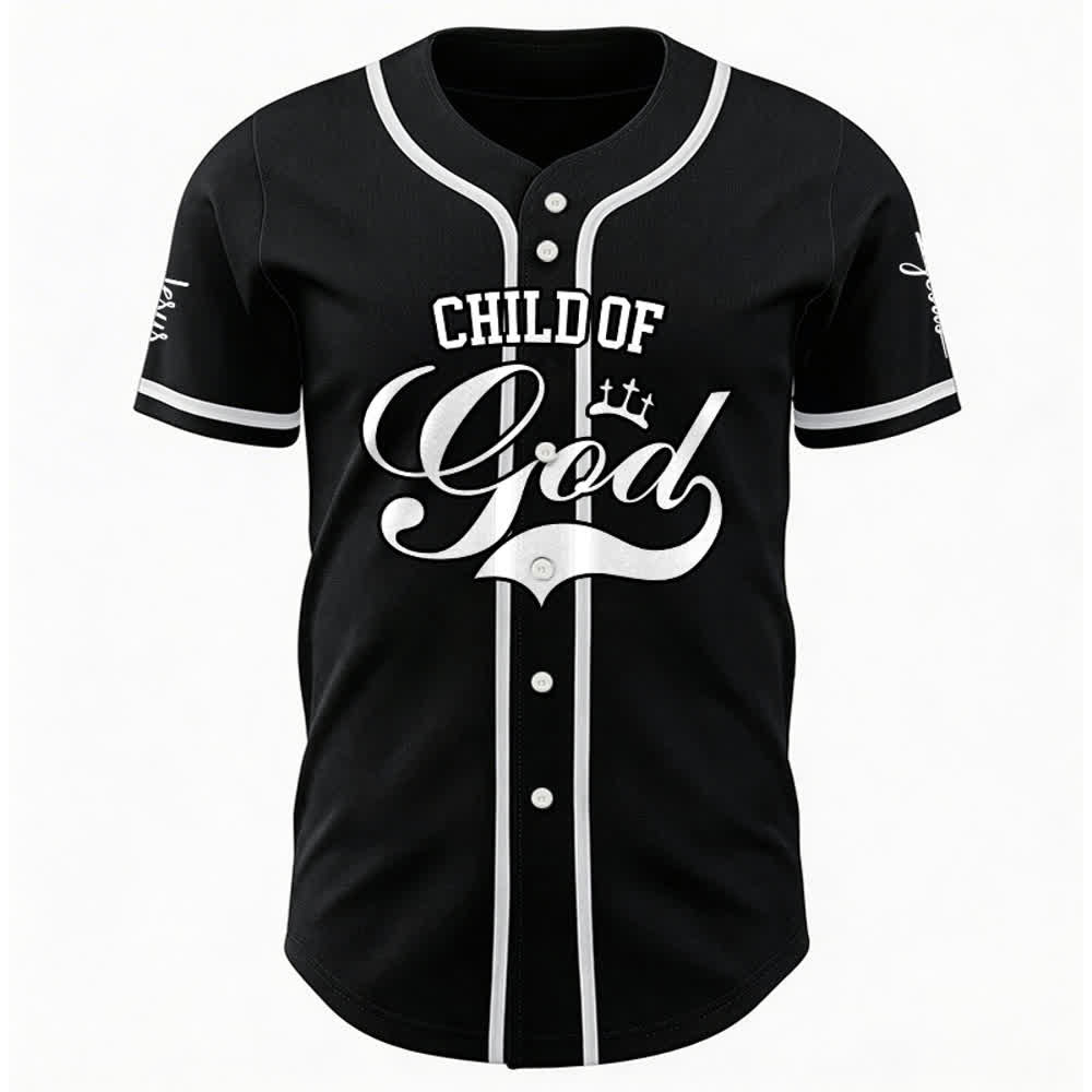 Christianartworkshop Kind Gottes Personalisiertes Namens- und Nummern-Unisex-Baseballtrikot - image 9