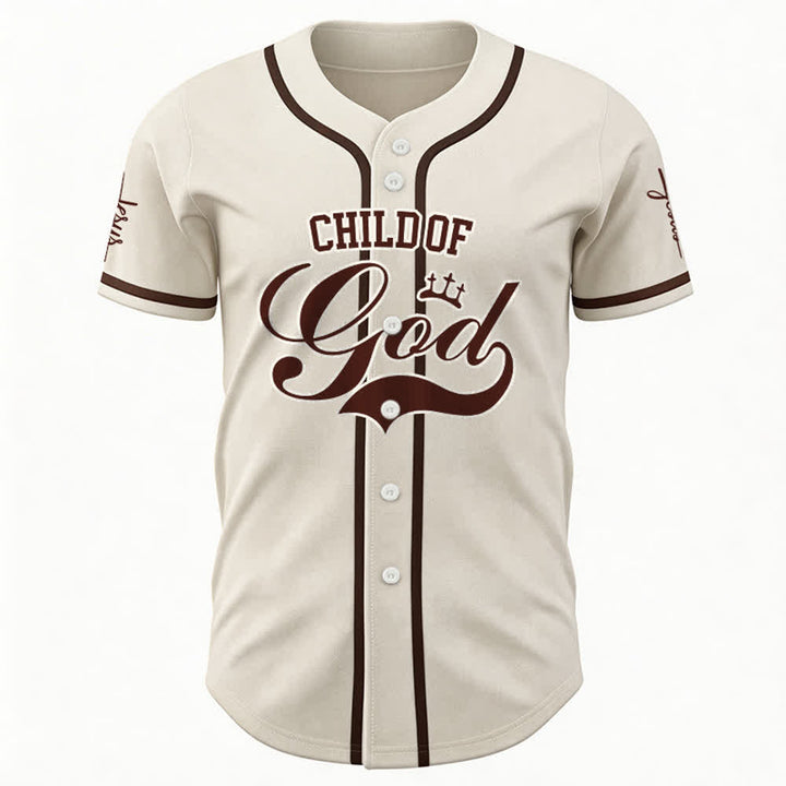 Christianartworkshop Kind Gottes Personalisiertes Namens- und Nummern-Unisex-Baseballtrikot - image 27