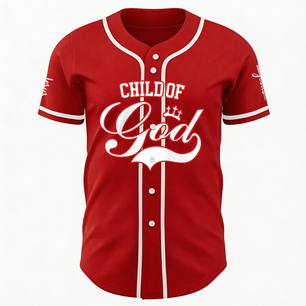 Christianartworkshop Kind Gottes Personalisiertes Namens- und Nummern-Unisex-Baseballtrikot - image 12