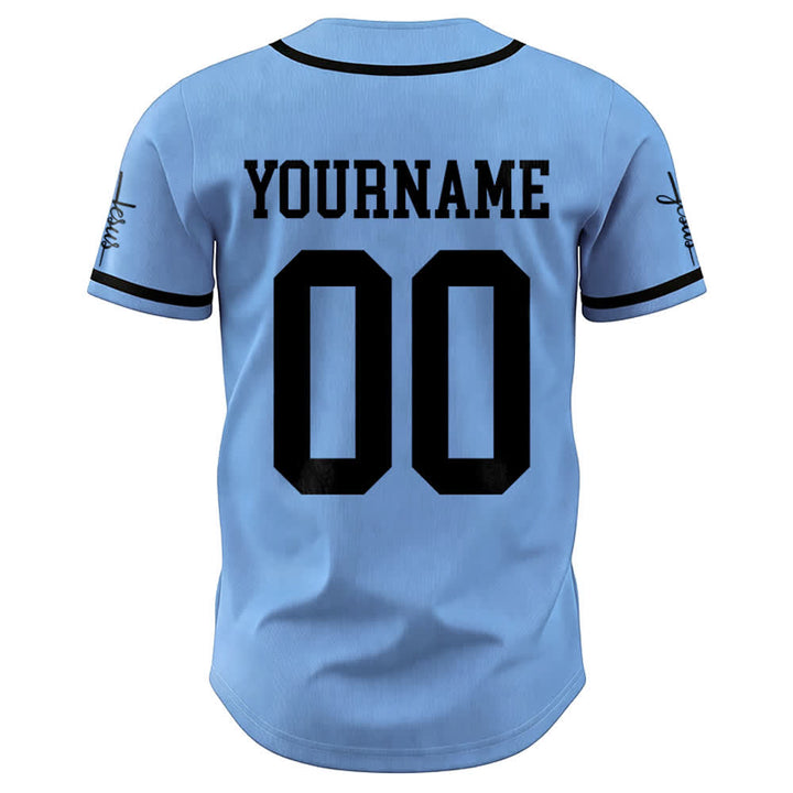 Christianartworkshop Bold Team Jesus Benutzerdefiniertes Namens- und Nummern-Unisex-Baseballtrikot - image 22