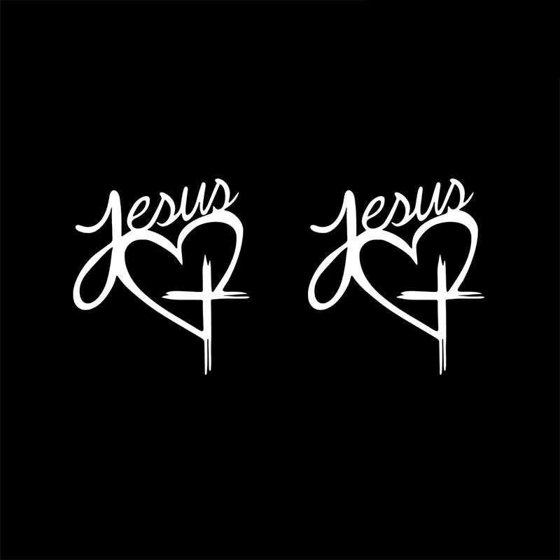 Christianartworkshop Autoaufkleber „Jesus Herz & Kreuz“: Eine sanfte Anregung zum Innehalten und Beten - image 3