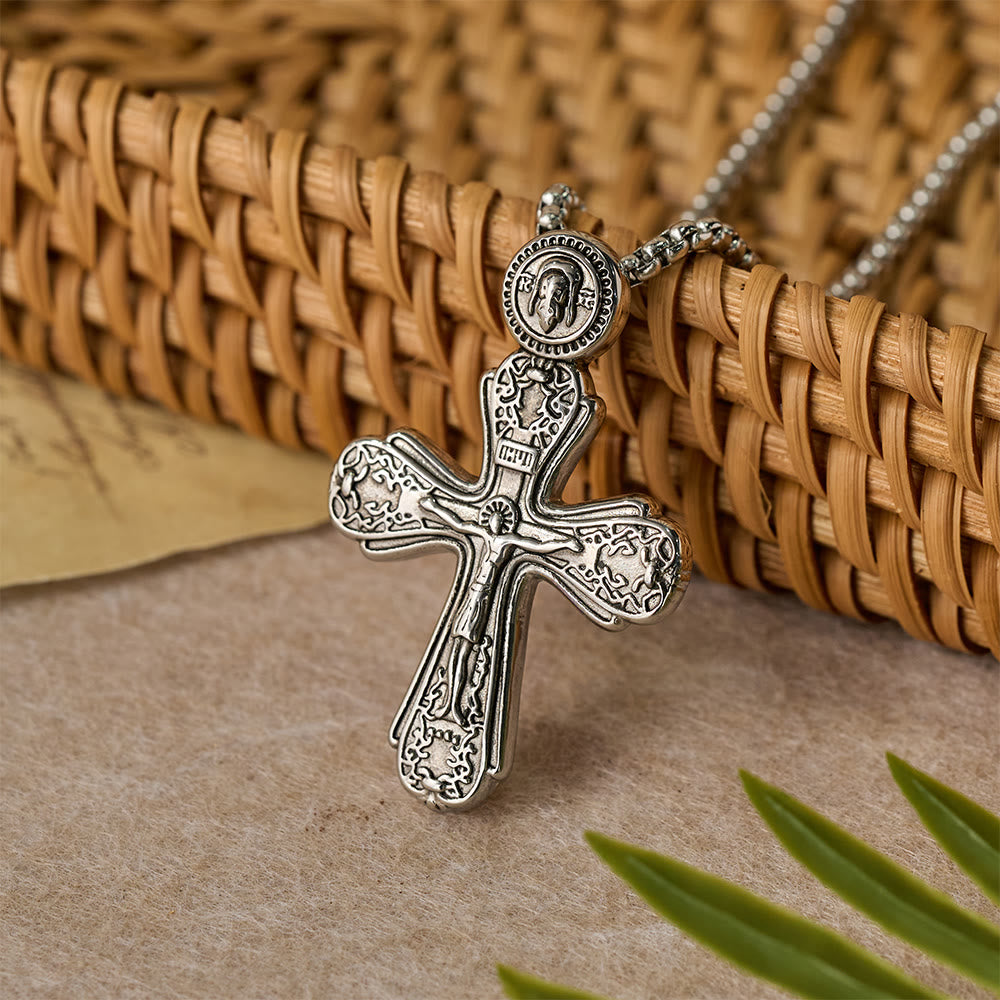 Christianartworkshop Orthodoxe Kruzifix-Halskette: Symbol der Erlösung und der heiligen Andacht - Silber - image 1