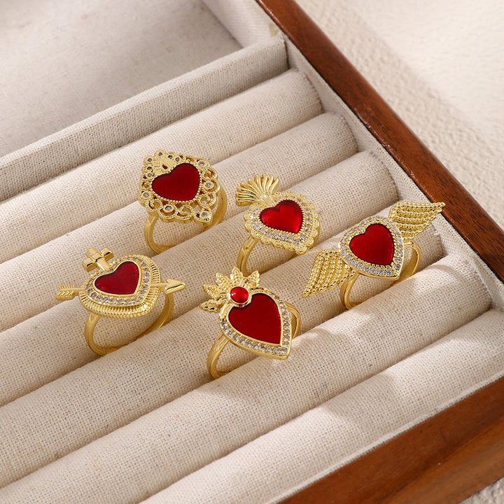 Christianartworkshop Ringkollektion „Heiliges Herz“ in verschiedenen Designs: Symbol der göttlichen Liebe - image 0