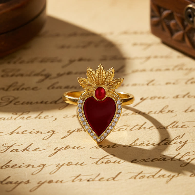 Christianartworkshop Ringkollektion „Heiliges Herz“ in verschiedenen Designs: Symbol der göttlichen Liebe - image 5